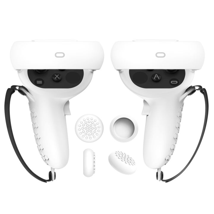 HUNDAI%20New%20VR%20Accessories%20Protective%20Cover%20For%20Oculus%20Quest%202%20VR%20Touch%20Controller%20Silicone%20Cover%20Skin%20Handle%20Grip%20With%20Knuckle%20-%20Image%203