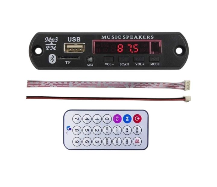 5v DC Bluetooth MP3 Player with Remote Control Audio Module Support AUX TF USB FM Radio For Car Accessory