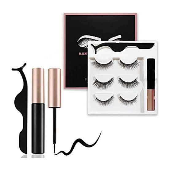 Magnetic Eyelashes Pair of 3 / Best quality lashes with tool and liner