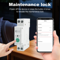 Manhot WIFI Smart Circuit Breaker 1P 16A Power Metering Energy Meter KWh Work With Tuya APP Remote Switch Voltage Current Protec. 