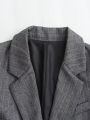 Willshela Women Fashion With Pockets Striped Single Breasted Blazer Vintage Notched Neck Long Sleeves Female Chic Lady Outfits.