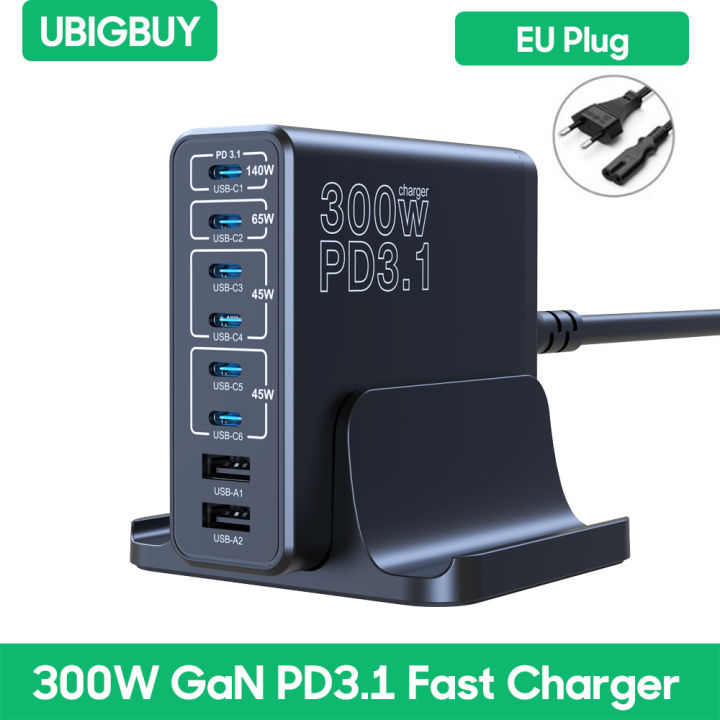 Ubigbuy%20300W%20USB%20C%20Fast%20Charger%20Multi%20Port%20GaN%20140W%20PD%203.1%20Charging%20Station%20PPS%20100W%2045W%20for%20MacBook%20Pro%20M2%20iPhone%2015%2014%20Galaxy%20-%20Image%207