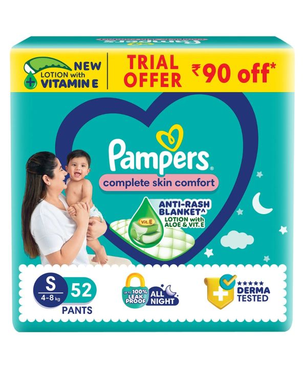 Pampers Diapers Baby Pants - Small 52 pcs