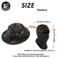 Musion Boonie Hat Balaclava Hat Suit Foldable Hat Sun Protection Fishing Cap Breathable Fisherman Outdoor Hunting Fishing Wide H.