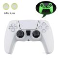 Glowing Silicone Case For PS5 Controller Rubber Cover Shell For PS5 Gamepad Joystick For PS5 Accessories Thumbstick Grip Caps. 