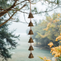 Handmade Metal Wind Chime - Classic Rustic Iron Bell with Decorative Chain, Suitable for Courtyards, Gardens, and Walls. 