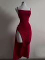 2025 explosive new dress summer high sensibility halter strap Spice Girl bag hip dress.