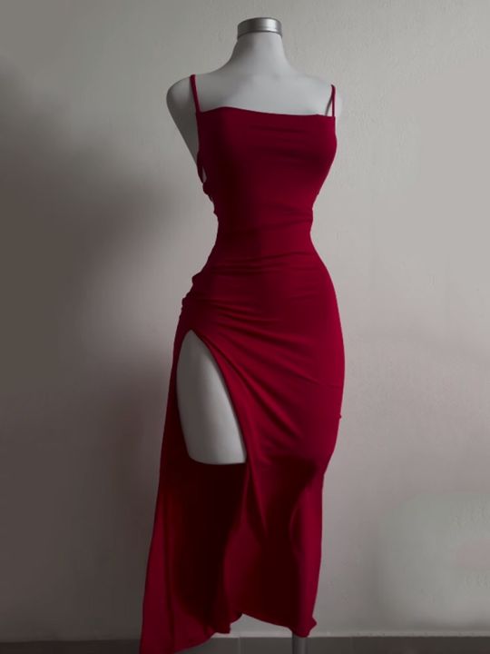 2025%20explosive%20new%20dress%20summer%20high%20sensibility%20halter%20strap%20Spice%20Girl%20bag%20hip%20dress%20-%20Image%202