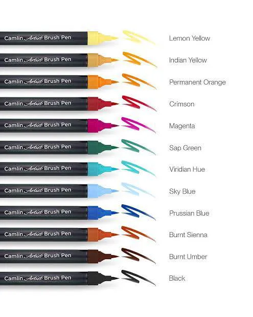 Camel%20Artist%20Brush%20Pen%20Set%20-%20Pack%20of%2012%20-%20Image%203
