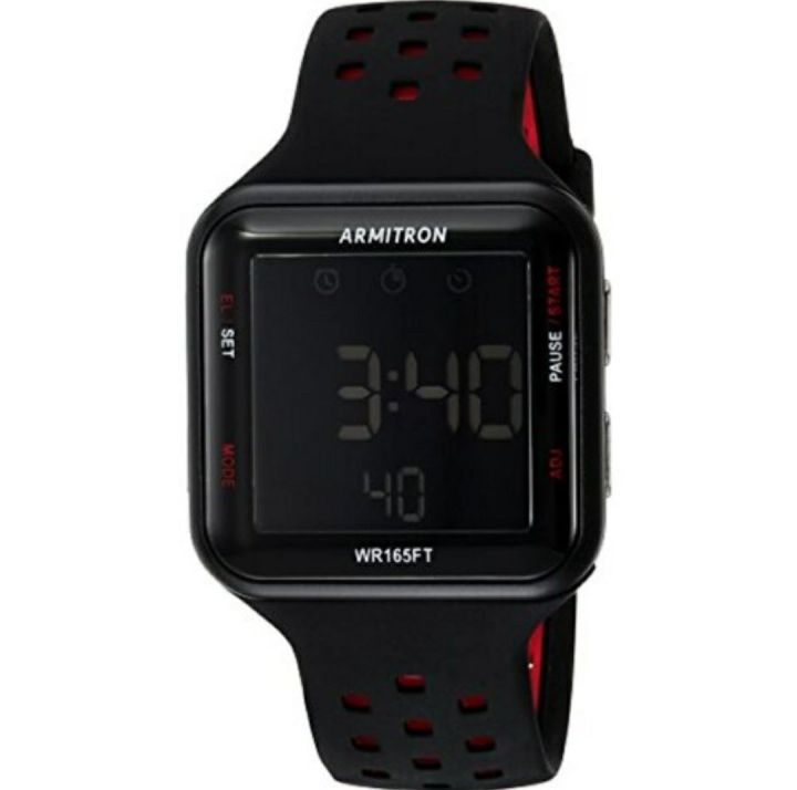 (L). Armitron Sport Unisex Digital Chronograph Silicone Strap Watch - 40/8417