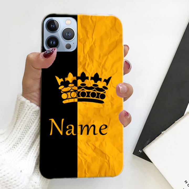 Custom Soft Mobile Back Cover with Name Print for All Models