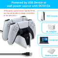 Game Wireless Charging Station for PS5 with Dual Fast Charger Dock and LED Charging Indicators.