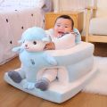 Baby Padded Foam Sofa Support Seat for Infant Cow - Elephant - Frog - Hello Kitty - Mickey Mouse - Penguin - Sheep - Unicorn - Frog Animal Charater Plush Toy Learn to Sit Practice Chair for Toddlers Healthcare Booster Seat Children Washable. 