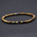 Simple Cross Beaded Bracelet Men Apparel Accessories 4mm Natural Lava Howlite Stone Braslet Amulet Casual Homme Jewelry Pulseira. 