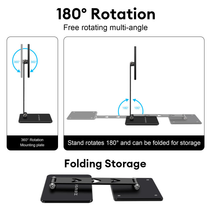 ZEUSLAP%20Rotating%20Portable%20Monitor%20Desk%20Metal%20Stand%20Holder%20For%20VESA%20Mount%20Monitor%20-%20Image%205