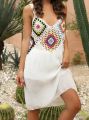 CROCHET BIKINI-Women's Beach Dress Cover-Ups Swimsuit Beachwear Bathing Suit Swim Cape for Womam Summer Tunic. 