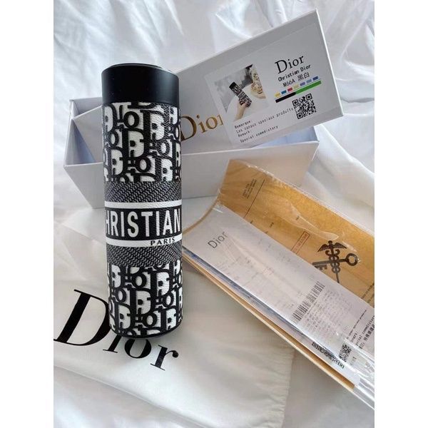 Dior white Thermo Flask LED Display Temperature Bottle