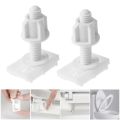 Plastic Toilet Seat Hinge Repair Bolts + Fitting Screws +Washers Kit Accessories Universal Household Replacement.