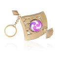 Genshin Impact Yae Miko Electro Vision Keychain Big Size Luminous Double Sided Pendant Keyring Cosplay Accessories Props. 