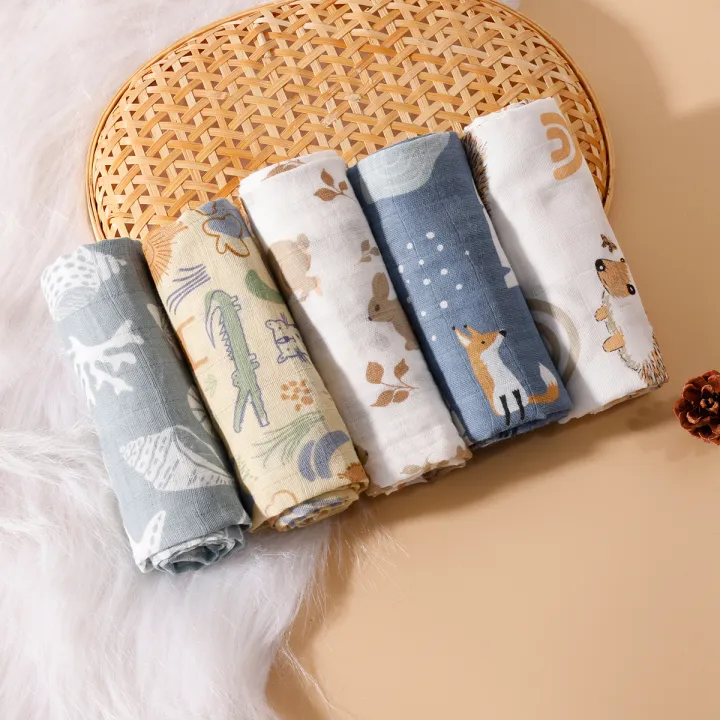 HappyFlute%20New%20Print%205Pcs/set%2060*60CM%20Soft%20Muslin%20Swaddle%20Feeding%20Burp%20Cloth%20Newborn%20Pure%20Cotton%20Baby%20Face&Hand%20Wash%20Wipe%20-%20Image%207