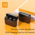 J13 Wireless Lavalier Microphone with Charger Case Portable Audio Video Receiver Mini Mic For iPhone Android Tablet Gaming Live. 