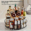 360°Rotating Rotating Spice Rack Organizer For Bathroom Kitchen Countertop Easy Access and Efficient Storage Desktop Storage Box. 