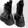 2 Pieces Hollow Star-Shaped Pendant Shoe Chain, Boots and Shoe Accessories, Five Pointed Star Pendant Chain Shoe Chain. 