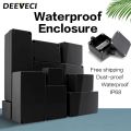 Black Outdoor Waterproof Enclosure Plastic Box Electronic Project Instrument Case Electrical Project Box Junction Box Housing. 