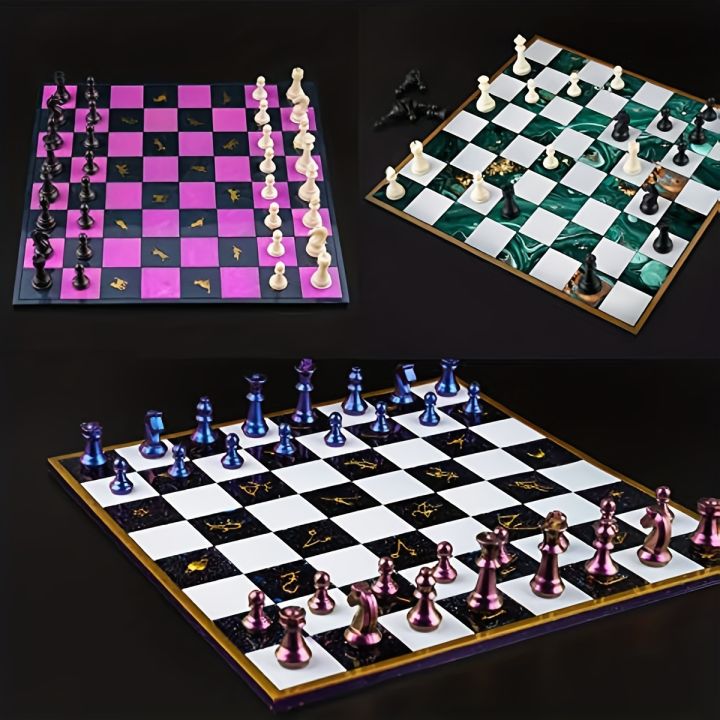 Chess%20Mold%20for%20Resin%20Casting%2012.4"x12.4"%20Board%20Soft%20Silicone%203D%20Art%20DIY%20Crafts%20Making%20Kit%20-%20Image%204