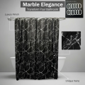 Stylish Black Marble Shower Curtain Plastic Waterproof Anti-Mold Bathroom Curtain for Bathtub Bathroom Partition RV Curtain.
