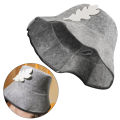 Anti Heat Sauna Hat Thicken Felt Shower Cap Hair-Turban Quickly Towel Drying Towel Hats Sauna Bathroom Accessori Bath House Kit.
