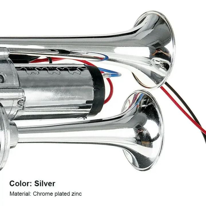 Super%20Loud%20600DB%20Dual%20Trumpet%20Train%20Horns%20for%20Trucks%2012V%20Stainless%20Steel%20Electric%20High%20Decibel%20Chrome%20Finished%20Car%20Speaker%20with%20-%20Image%204
