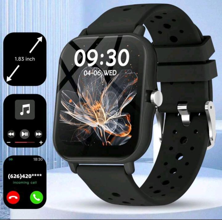 Smartwach  Brand new colour black  HD Screen Water proof Heart rate, sleep monitor 100+  Water proof, 7days battery life, Heart rate, sleep monitor 100+ sports modes