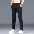2024 Summer New Thin Ice Silk Stretch Men's Pants Casual Elastic Waist Smooth Trouser Pants Male Brand Clothing 5 Colour. 
