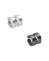 1 pair Minimalistic Black Round Cuff Clip Ear Non-Pierced Hoop Earrings. 