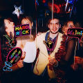 16 Glowing neon photo booth props with sticks that let us glow in the dark Fluorescent booth props party supplies fav. 
