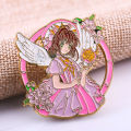 Anime Card Captor Cartoon Cute KINOMOTO SAKURA Enamel Pins for Women Men Lapel Badge Girls Cosplay Props Brooch Jewelry Gifts.