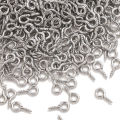 100pcs Stainless Steel Tiny Mini Eye Pins For Jewelry Making DIY Pendants Handmade Jewelry Findings Screw Eyes Threaded Hook.