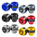 4pcs Universal Motorcycle Frame Slider Aluminum Alloy Front Fork Cup Falling Crush Protector Carbon Fiber for Motorbike Scooter.
