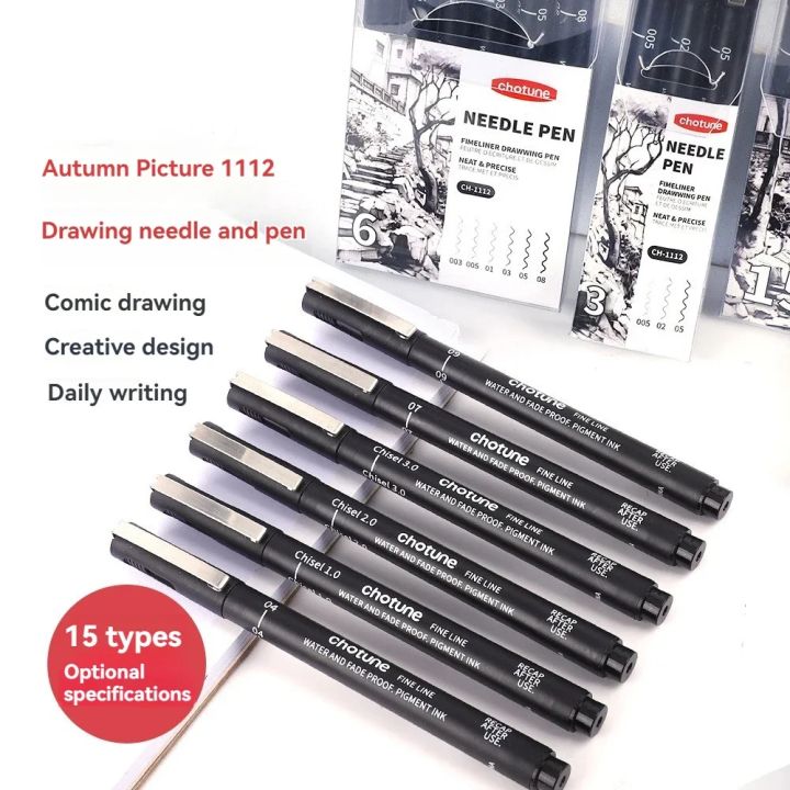 3/15Tip%20Black%20Pigment%20Micro-Pen%20Fineliner%20Ink%20Pens,Drawing%20Artist%20Illustration%20Pens%20Multiliner%20for%20Sketching%20Anime%20Manga%20Design%20-%20Image%203