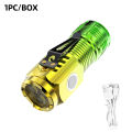 Three-eyed Monster Flashlight Night Hike Portable Glare Strong Magnet Strobe Lighting Little Monster Led Flashlight. 
