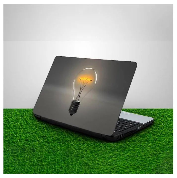 Electric Bulb Laptop Back Skin Sticker-Laptop Back Skin-Laptop Skin ...