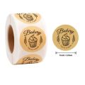 500pcs/Roll Baking Cake Pastry Decorative Stickers Handmade Dessert Kraft Paper Sealing Labels Thank You Gift Stickers for Get. 