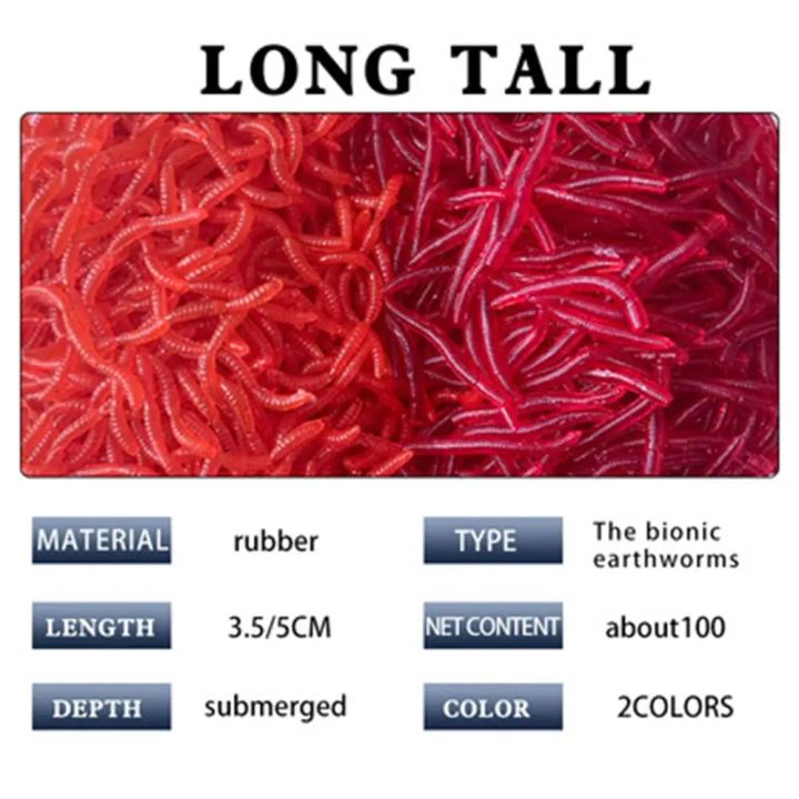 100pcs/Bottle%20Realistic%20Tackle%20Soft%20Lure%20Bass%20Bream%20Bloodworm%20Fishing%20Lure%20Earthworm%20Worm%20%20Red%20Worms%20Baits%20Fishy%20Smell%20-%20Image%205