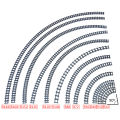 MOC 10PCS City Bricks Train Flexible Construction Parts Railway Curve Tracks Building Blocks Accessories Compatible 53401. 