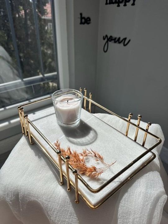 Custom Luxury Serving Tray Jewellery Display Custom Decorative, Tray Jewelry Dish Makeup Organizer for Dresser