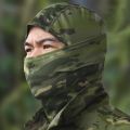 Camouflage Outdoor Riding Mask Outdoor Sun Protection Single Hole Quick Dry Mesh Mask. 