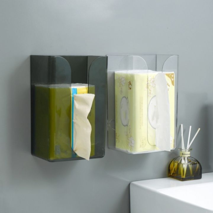 Light Luxury Face Wash Towel Storage Box, Tissue Box, Wall Mounted Kitchen, Bathroom, Toilet, Bathroom, Upside Down Suction Pape