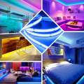 Tuya COB LED Strip Light 5V USB Smart WIFI Strip Lights Tape Addressable Flexible RGBIC APP Control Support Alexa  Home. 