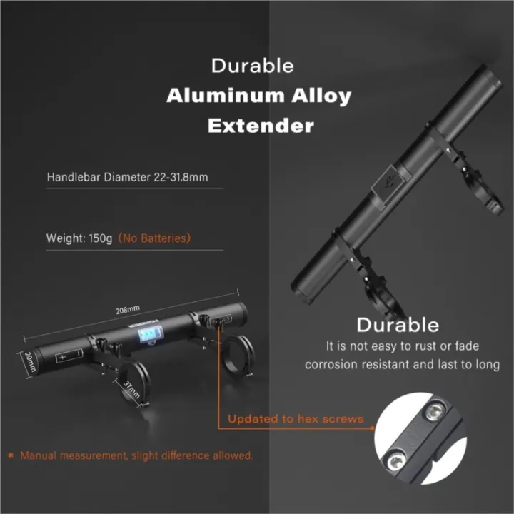MTB%20Handlebar%20Extender%20Bicycle%20Extension%20Bracket%20Bar%20Bike%20Headlight%20Mount%20%20Phone%20Holder%20Support%20Rack%20Handlebar%20Adapter%20-%20Image%203